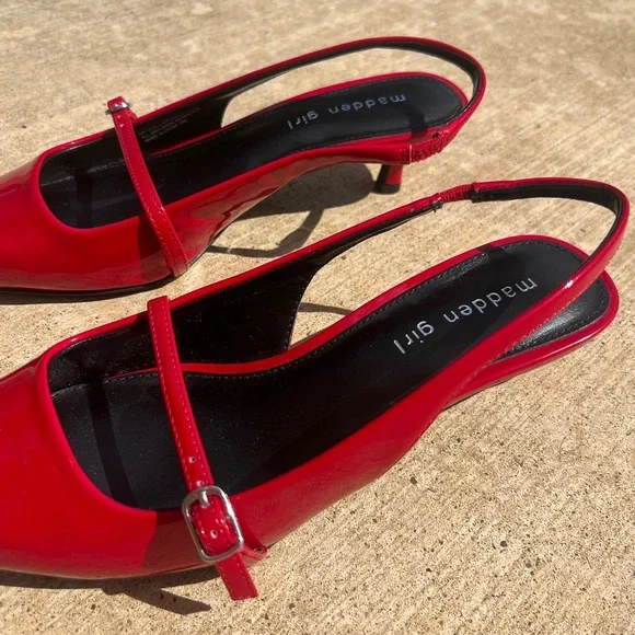 NWOT Steve Madden. 7.5 Krystall Slingback Kitten-Heel Pumps - Picture 5 of 15